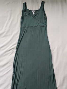Thyme Maternity Teal Maxi Dress | XS | Stretchy, Nursing-Friendly